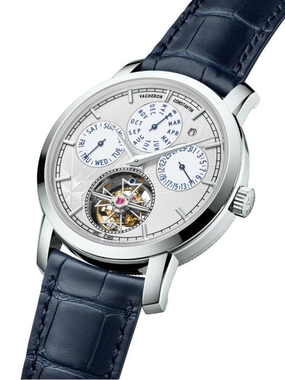 Vacheron Constantin Traditionnelle tourbillon quantième perpétuel, 42 mm de diamètre, mouvement à remontage automatique, 72 heures de réserve de marche. © Vacheron Constantin