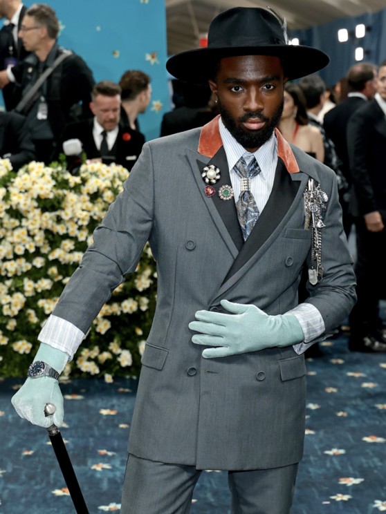 Caleb McLaughlin, Zenith DEFY Skyline Sapphire © Dimitrios Kambouris, Getty Images for The Met Museum, Vogue